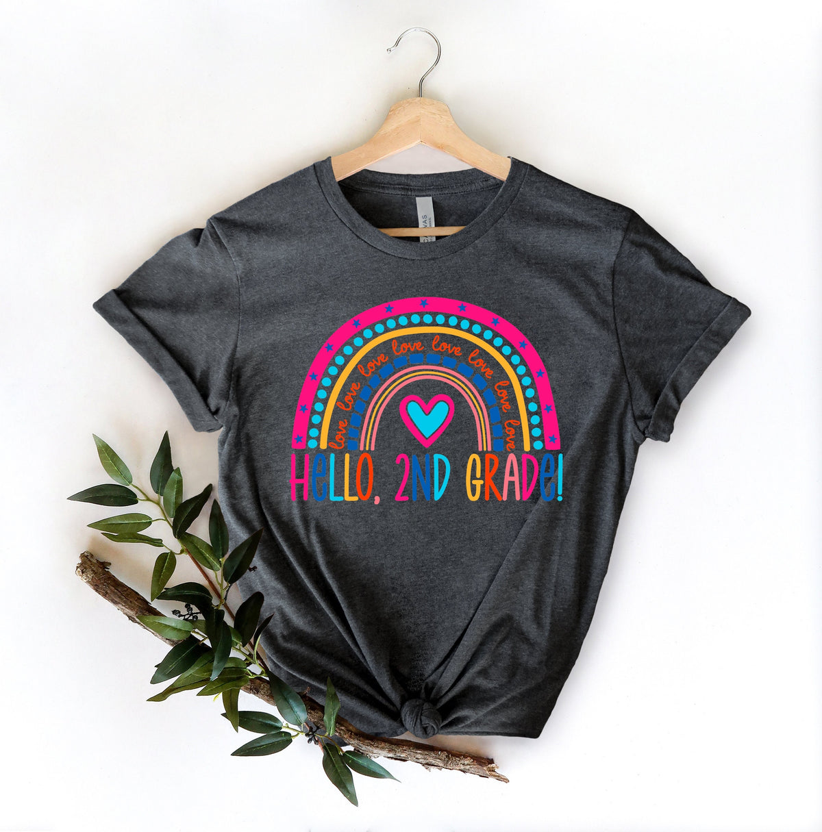 Hello 2nd Grade ShirtsTeach Love Inspire ShirtBack To School ShirtSecond Grade Teacher TeeTeacher Appreciation Tee1st day of school Graphic Tee – Premium Graphic · High-Quality Print
