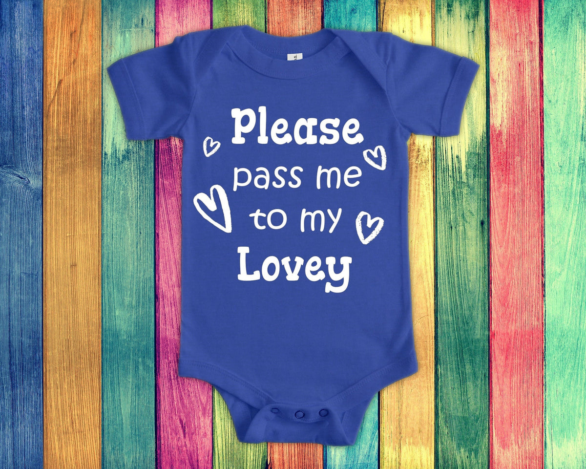 Pass Me To Lovey Cute Grandma Baby Bodysuit Tshirt or Toddler Shirt Special Grandmother Gift or Pregnancy Announcement Graphic Tee – Everyday Comfort · Trending Graphic Apparel