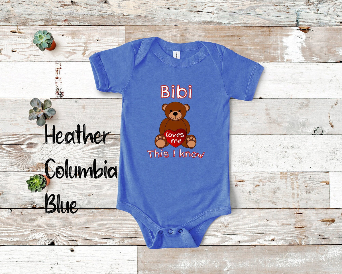 Bibi Loves Me Cute Grandma Name Bear Baby Bodysuit Tshirt or Toddler Shirt African or Swahili Grandmother Gift or Pregnancy Announcement Graphic Tee – Cozy Vibes · Must-Have Style