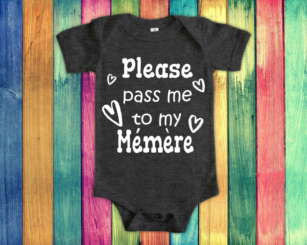 Pass Me To Mmre Cute Grandma Baby Bodysuit Tshirt or Toddler Shirt French Canadian Grandmother Gift or Pregnancy Announcement Graphic Tee – Fan Favorite · Trending Graphic Apparel