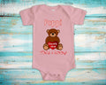 Popi Loves Me Cute Grandpa Name Bear Baby Bodysuit Tshirt or Toddler Shirt Special Grandfather Gift or Pregnancy Reveal Announcement Graphic Tee – Soft Feel · High-Quality Print