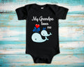 Grandpa Loves Me Cute Whale Baby Bodysuit Unique Grandfather Gift for Granddaughter or Grandson or Pregnancy Announcement Graphic Tee – Premium Graphic · Must-Have Style