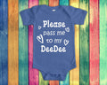 Pass Me To DeeDee Cute Grandma Baby Bodysuit Tshirt or Toddler Shirt Special Grandmother Gift or Pregnancy Announcement Graphic Tee – Easygoing Wear · Perfect For Daily Wear