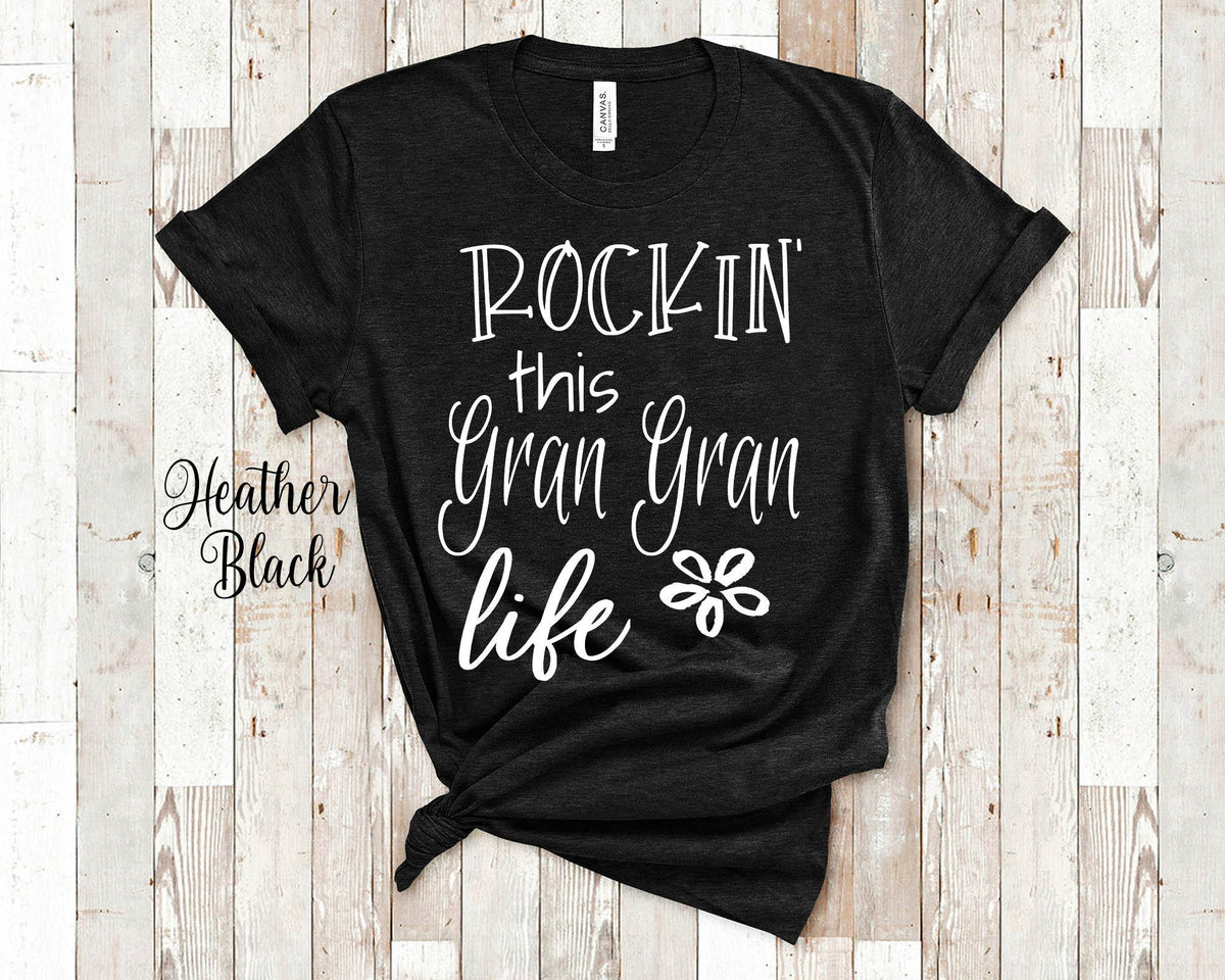 Rockin This Gran Gran Life Grandma Tshirt Special Grandmother Gift Idea for Mother39s Day Birthday Christmas or Pregnancy Announcement Graphic Tee – Feel-Good Design · High-Quality Print