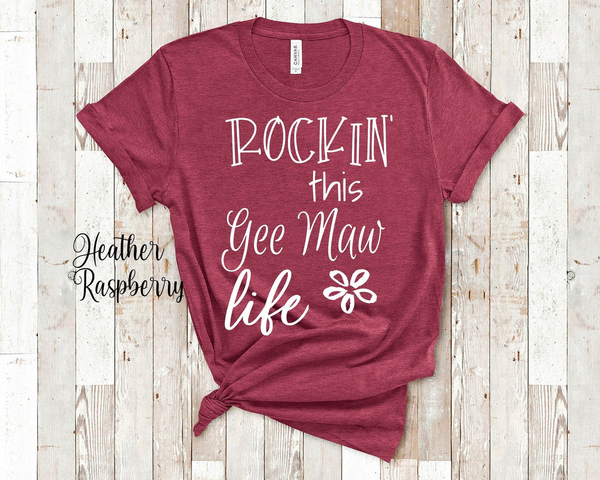 Rockin This Gee Maw Life Grandma Tshirt Special Grandmother Gift Idea for Mother39s Day Birthday Christmas or Pregnancy Reveal Announcement Graphic Tee – Feel-Good Design · High-Quality Print