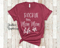 Rockin This Mom Mom Life Grandma Tshirt Special Grandmother Gift Idea for Mother39s Day Birthday Christmas or Pregnancy Reveal Announcement Graphic Tee – Cozy Vibes · Perfect For Daily Wear