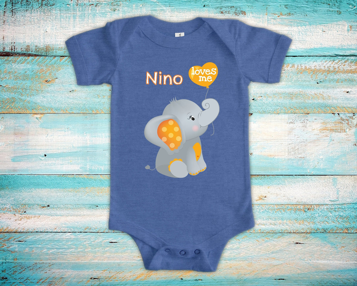 Nino Loves Me Cute Elephant Baby Bodysuit Unique Spanish Mexican Godfather Gift for Goddaughter or Godson or Pregnancy Announcement Graphic Tee – Bold Style · Perfect For Daily Wear