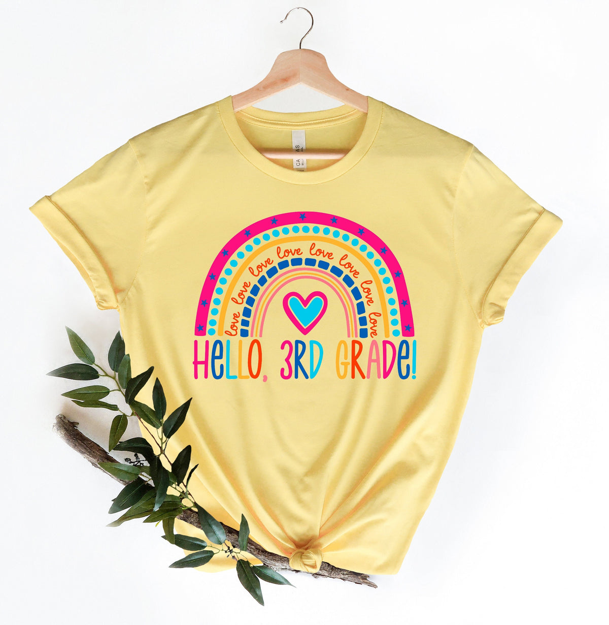 Hello 3th Grade ShirtsTeach Love Inspire ShirtBack To School ShirtThird Grade Teacher TeeTeacher Appreciation Tee1st day of school Graphic Tee – Everyday Comfort · Great Gift For Fans