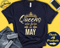 Queens Are Born In May Birthday Shirt Gift May Queen May Women Shirt May Bday Women Girl Tank Hoodie A0869 Hoodie – Fan Favorite · High-Quality Print