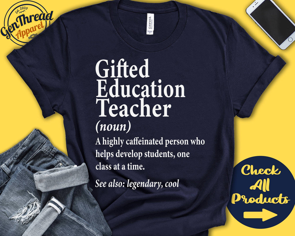 Gifted Education Teacher Definition Shirt Gift School Teacher Grad Gift Teacher Appreciation Tank Hoodie A0087 Hoodie – Everyday Comfort · Must-Have Style
