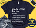 Middle School Teacher Definition Shirt Gift School Teacher Grad Gift Future Teacher Teacher Appreciation Tank Hoodie A0094 Hoodie – Easygoing Wear · High-Quality Print