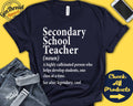 Secondary School Teacher Definition Shirt Gift School Teacher Grad Gift Teacher Appreciation Tank Hoodie A0107 Hoodie – Soft Feel · Trending Graphic Apparel