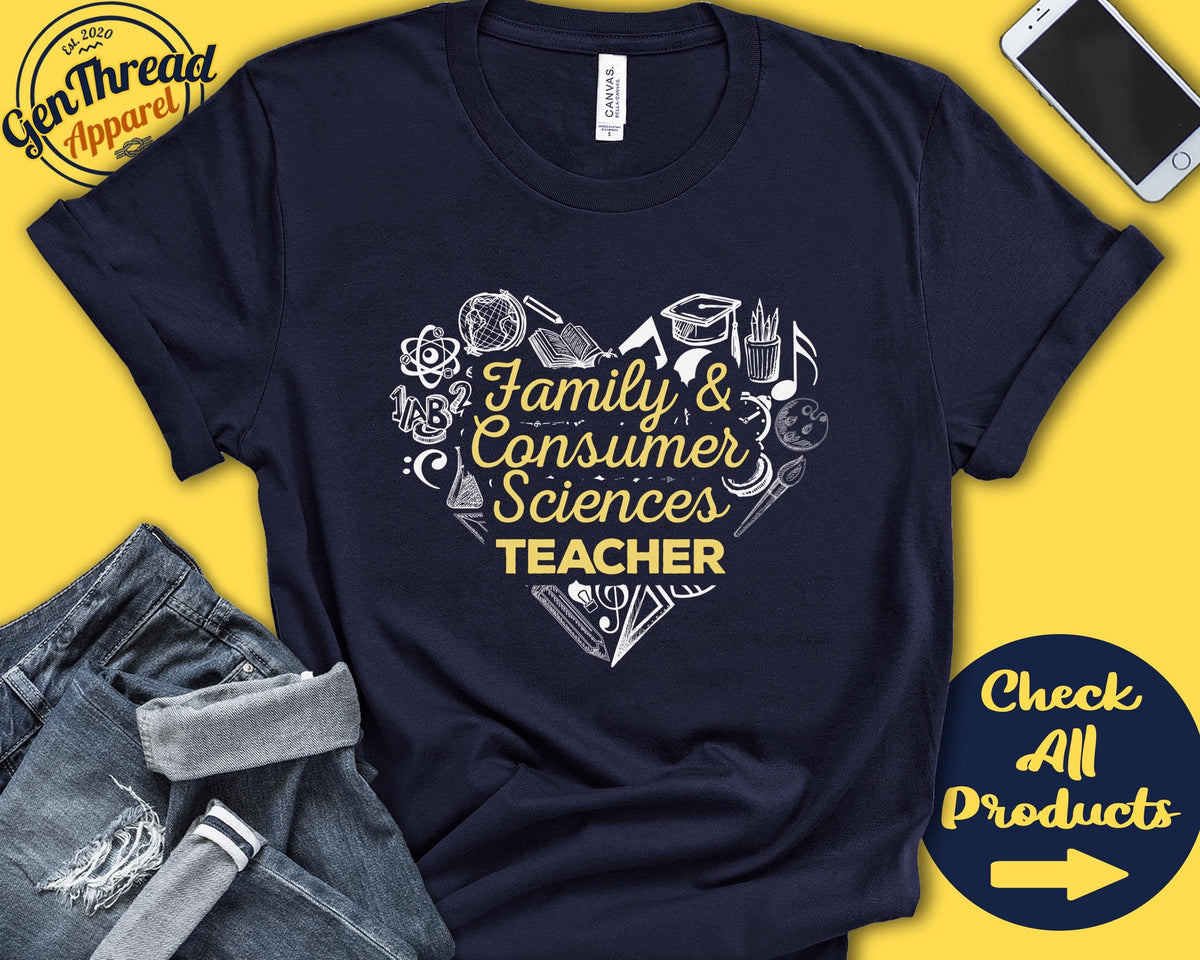 FCS Teacher Heart Shirt Gift Family and Consumer Sciences Career And Technical Teacher Appreciation Tank Hoodie A0162 Hoodie – Feel-Good Design · Great Gift For Fans