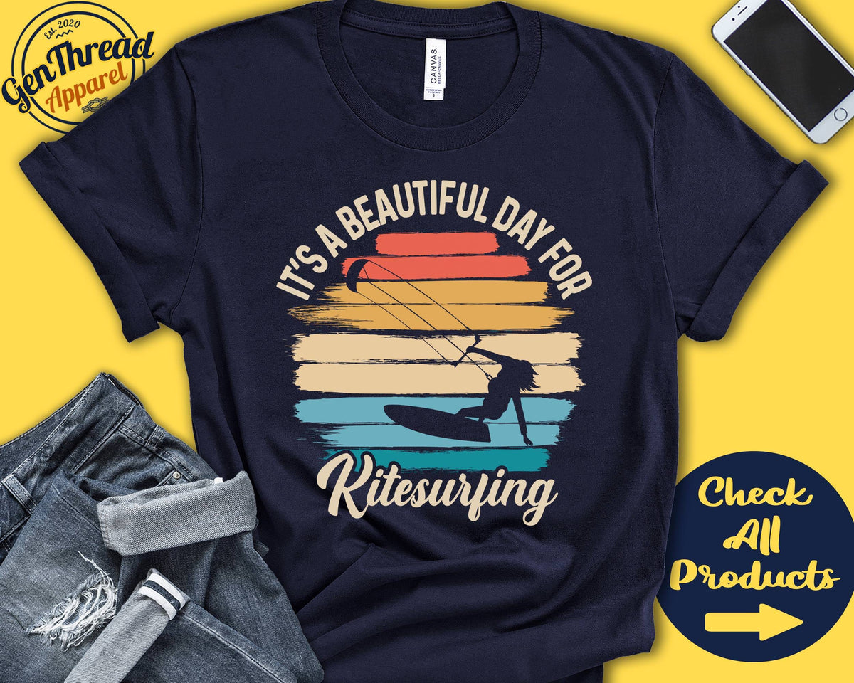 Kitesurfer Shirt Beautiful Day For Kitesurfing Kitesurf Gift Kite Surf Kiteboarding Girl Women Board Sports Tank Hoodie A1668 Hoodie – Cozy Vibes · Perfect For Daily Wear