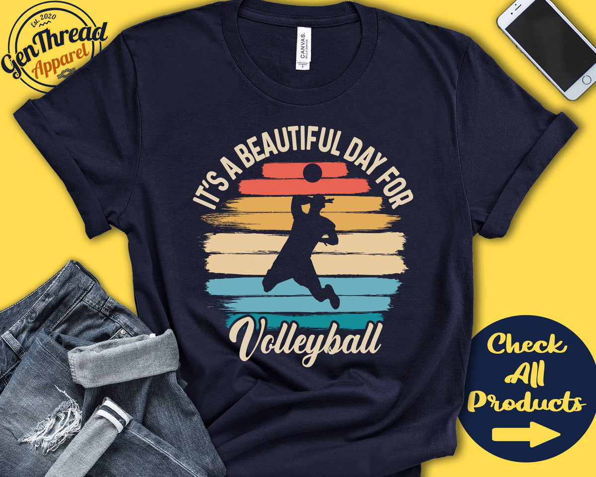 Volleyball Shirt Beautiful Day For Volleyball Volleyball Player Gift Volleyball Lover Life Men Tee Sports Tank Hoodie A1901 Hoodie – Easygoing Wear · Great Gift For Fans