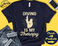 Diver Shirt Diving Is My Therapy Diver Gift Athlete Olympic Diving Athlete Tee Water Sports Tank Hoodie A1918 Hoodie – Everyday Comfort · Top Pick For Any Outfit