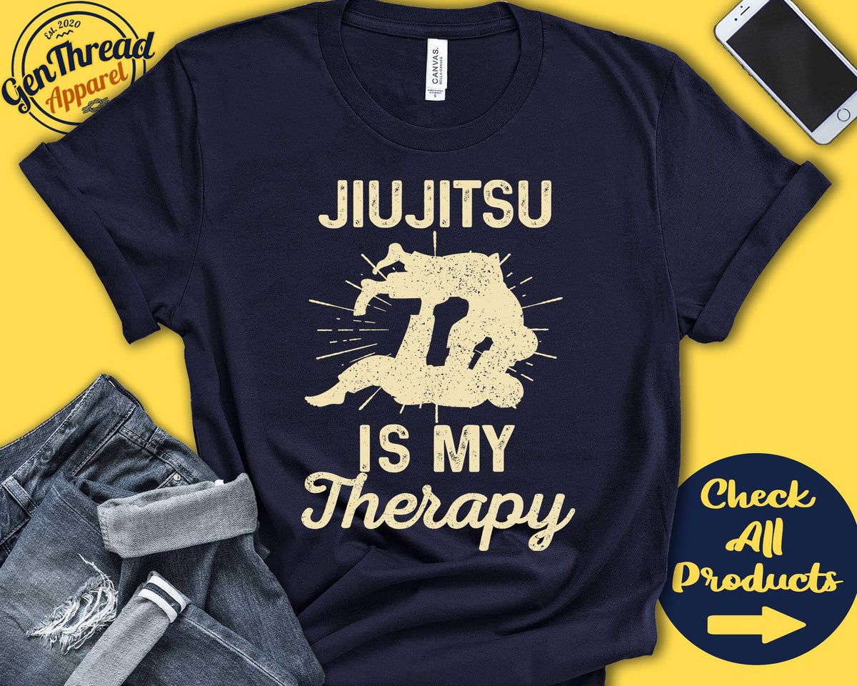 Jiujitsu Shirt Jiujitsu Is My Therapy Jiujitsu Gift Fighter Jiu Jitsu Martial Arts Tee Combat Sports Tank Hoodie A1995 Hoodie – Aesthetic Look · Trending Graphic Apparel