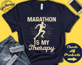 Marathon Shirt Marathon Is My Therapy Marathon Runner Gift Training Mind Over Miles Men Tee Sports Tank Hoodie A2136 Hoodie – Cozy Vibes · Top Pick For Any Outfit