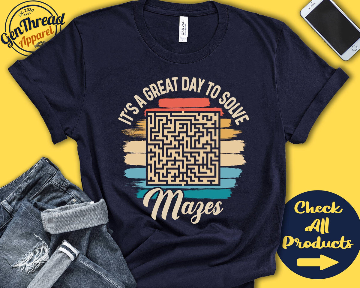 Mazes Shirt Gift For Mazes Lover Puzzle Lover Tee Puzzle Shirt Great Day Hobby Retro Shirt Tank Hoodie A2214 Hoodie – Easygoing Wear · Great Gift For Fans
