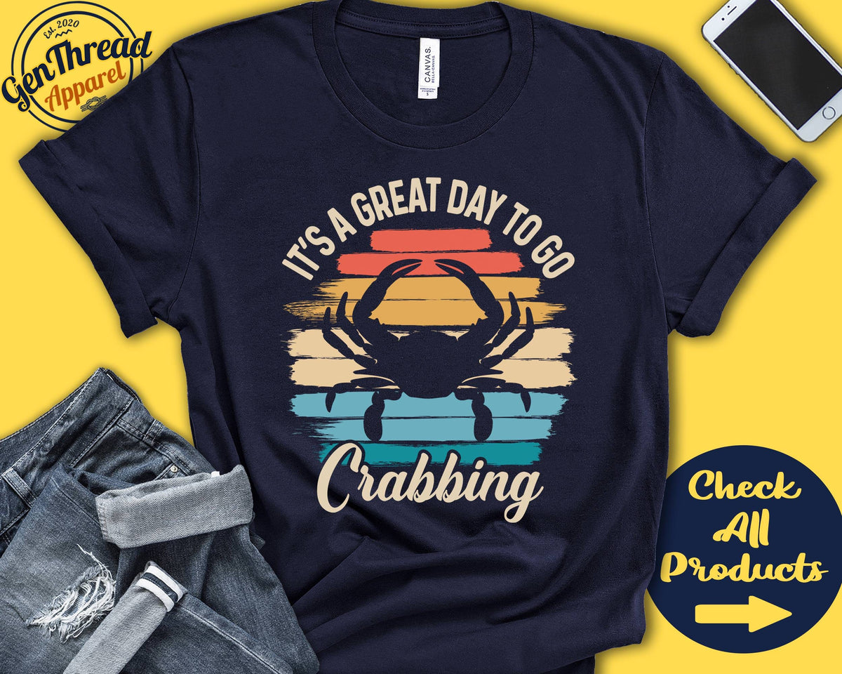 Crabbing Shirt Gift For Crab Hunter Crab Shirt Crab Gift King Crab Tee Great Day Hobby Retro Shirt Tank Hoodie A2248 Hoodie – Easygoing Wear · Perfect For Daily Wear