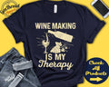 Wine Making Shirt Gift For Wine Maker Wine Lover Grapewine Fermentation Hobby Is My Therapy Tank Hoodie A2341 Hoodie – Feel-Good Design · Perfect For Daily Wear