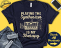 Synthesizer Player Shirt Synthesizer Gift Electronic Music DJ Shirt Musician Music Instrument My Therapy Tank Hoodie A2470 Hoodie – Warm & Stylish · Trending Graphic Apparel