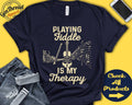 Fiddle Player Shirt Fiddle Player Gift Bluegrass Violin Stringed Musician Music Instrument My Therapy Tank Hoodie A2484 Hoodie – Easygoing Wear · Great Gift For Fans