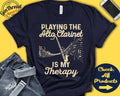 Alto Clarinet Player Shirt Alto Clarinet Gift Clarinetist Tee Wind Musician Music Instrument My Therapy Tank Hoodie A2507 Hoodie – Warm & Stylish · Trending Graphic Apparel