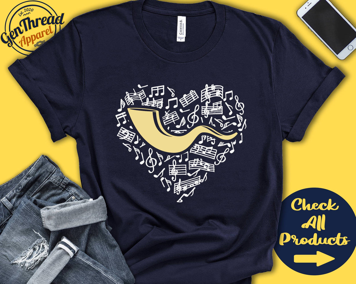 Shofar Player Shirt Shofar Gift Tee Jewish Holiday Wind Musician Music Lover Heart Instrument Tank Hoodie A2590 Hoodie – Easygoing Wear · High-Quality Print