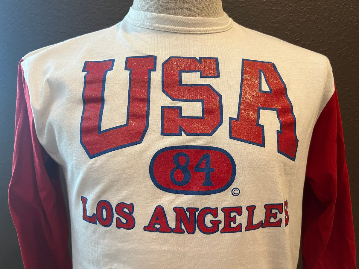 Vintage 8039s USA Los Angeles White T Shirt Size L Graphic Tee – Feel-Good Design · Great Gift For Fans