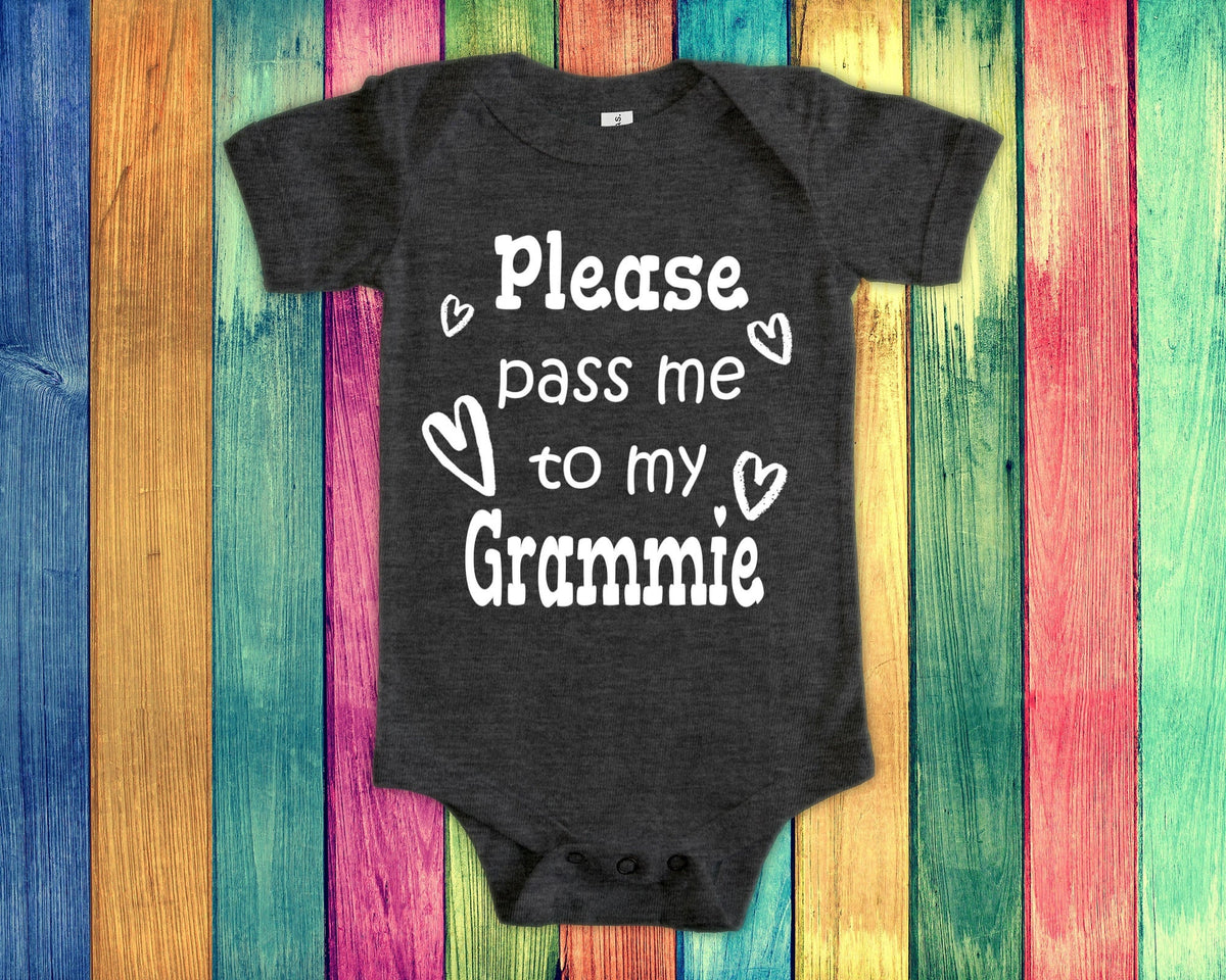 Pass Me To Grammie Cute Grandma Baby Bodysuit Tshirt or Toddler Shirt Special Grandmother Gift or Pregnancy Announcement Graphic Tee – Fan Favorite · Top Pick For Any Outfit