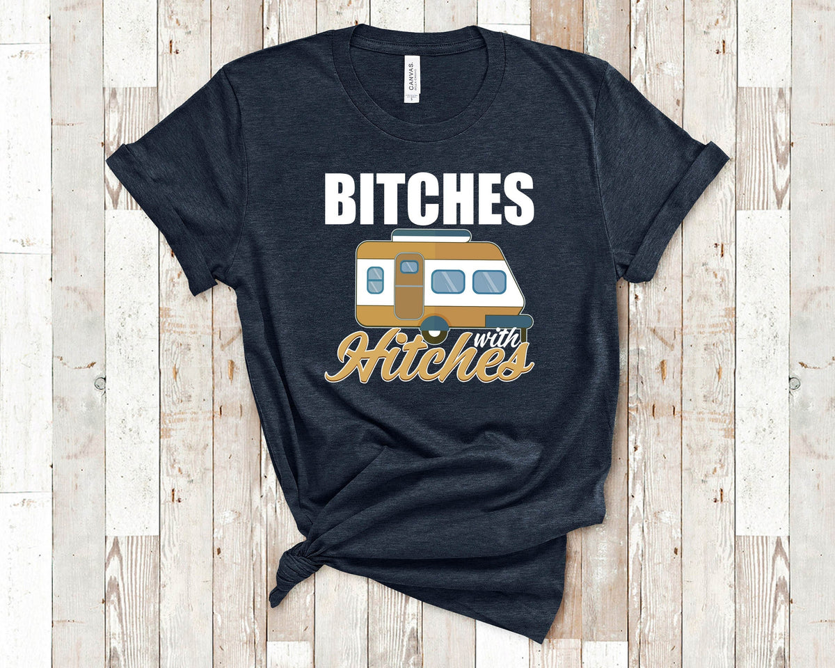 Bitches with Hitches Funny Camping Glamping TShirt Long Sleeve Shirt Sweatshirt or Tank Top for Women Sweatshirt – Cozy Vibes · Trending Graphic Apparel