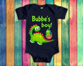 Bubbe39s Boy Cute Grandma Name Dinosaur Baby Bodysuit Tshirt or Toddler Shirt for a Jewish Grandmother Gift or Pregnancy Announcement Graphic Tee – Easygoing Wear · Great Gift For Fans