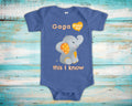 Gaga Loves Me Cute Elephant Grandma Name Baby Bodysuit Tshirt or Toddler Tee for Grandmother Gift or Pregnancy Reveal Announcement Graphic Tee – Everyday Comfort · Perfect For Daily Wear
