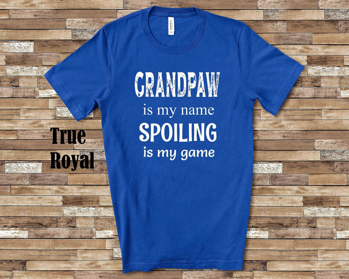 Grandpaw Is My Name Grandpa Tshirt Special Grandfather Gift Idea for Father39s Day Birthday Christmas or Pregnancy Reveal Announcement Graphic Tee – Warm & Stylish · Perfect For Daily Wear
