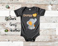 Grumpy Loves Me Cute Grandpa Name Elephant Baby Bodysuit Unique Grandfather Gift for Granddaughter or Grandson or Pregnancy Announcement Graphic Tee – Easygoing Wear · Great Gift For Fans