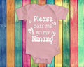 Pass Me To Ninang Cute Bodysuit Tshirt or Toddler Shirt Philippines Filipino Pilipino or Spanish Godmother Gift or Pregnancy Announcement Graphic Tee – Aesthetic Look · High-Quality Print