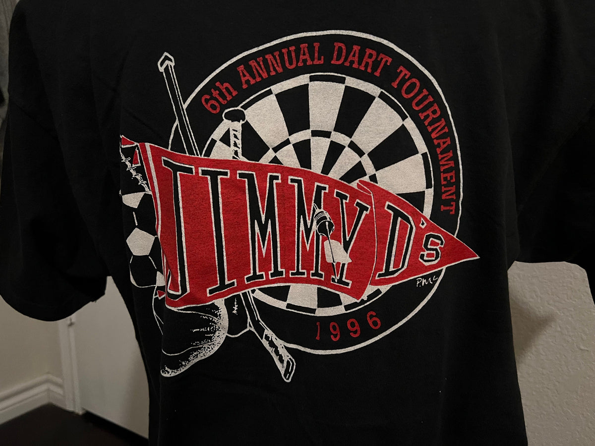 Vintage 9039s Jimmy D39s 6th Annual Dart Tournament 1996 Bud Light T Shirt L Graphic Tee – Easygoing Wear · Trending Graphic Apparel