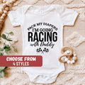 Pregnancy Reveal Pregnancy Announcement Funny Baby Bodysuit Baby Gift Racing Baby Bodysuit Racing Baby Clothes Racer Baby Tees Graphic Tee – Easygoing Wear · High-Quality Print