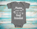 Pass Me To Great Granddad Cute Grandpa Baby Bodysuit Tshirt or Toddler Shirt Special Grandfather Gift or Pregnancy Announcement Graphic Tee – Fan Favorite · Great Gift For Fans