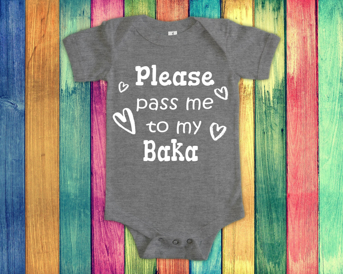 Pass Me To Baka Cute Bodysuit Tshirt or Toddler Shirt Croatia Croatian Bosnia Bosnian Grandmother Gift or Pregnancy Announcement Graphic Tee – Fan Favorite · Trending Graphic Apparel