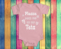 Pass Me To Teta Cute Grandma Baby Bodysuit Tshirt or Toddler Shirt Arabia Syria Arabic or Syrian Grandmother Gift or Pregnancy Announcement Graphic Tee – Fan Favorite · Must-Have Style