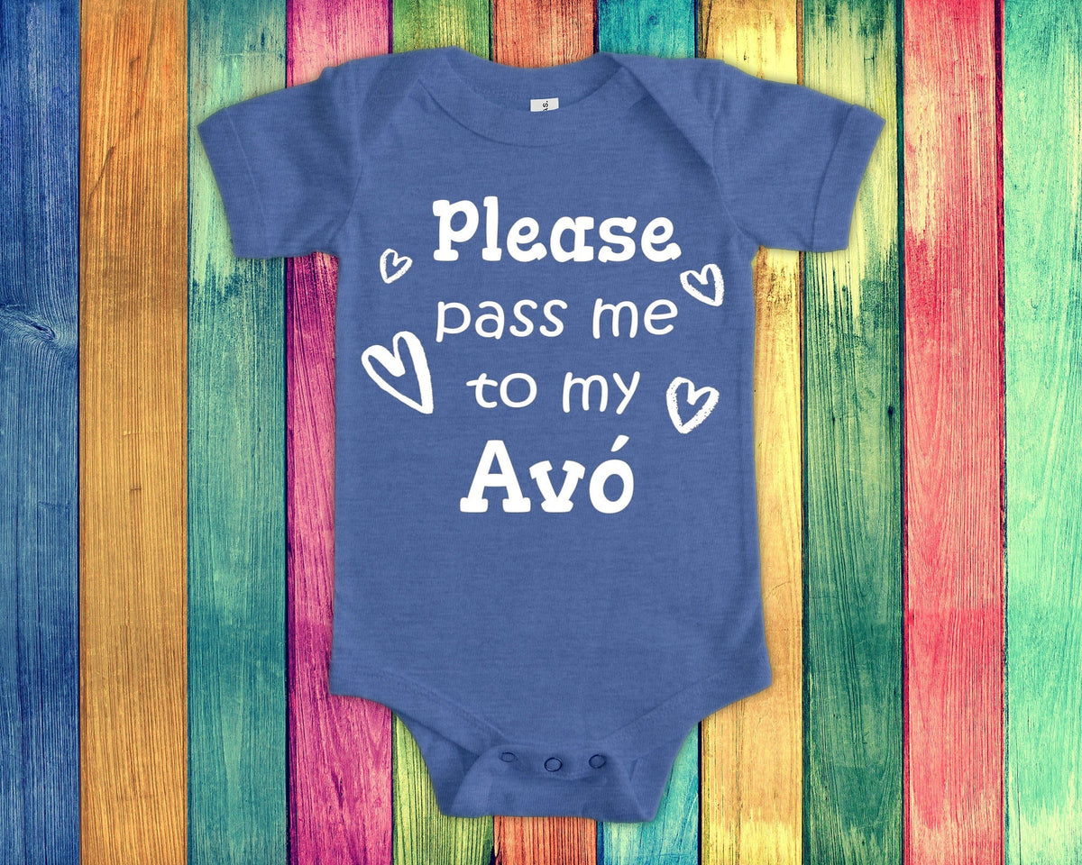 Pass Me To Av Cute Grandma Baby Bodysuit Tshirt or Toddler Shirt Portugal Portuguese Grandmother Gift or Pregnancy Announcement Graphic Tee – Bold Style · Trending Graphic Apparel