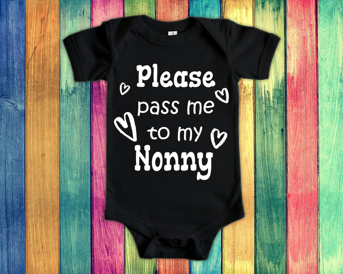 Pass Me To Nonny Cute Grandma Baby Bodysuit Tshirt or Toddler Shirt Italy Italian Grandmother Gift or Pregnancy Announcement Graphic Tee – Easygoing Wear · Must-Have Style