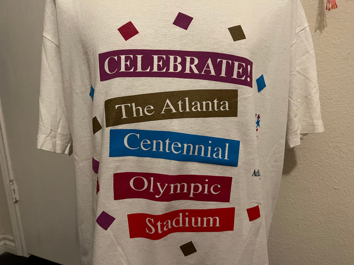 Vintage 9039s Celebrate Atlanta Centennial Olympic Stadium 1996 T Shirt XL Graphic Tee – Everyday Comfort · High-Quality Print