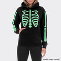 Womens Skeleton Hoodie White Or Glow In The Dark Skeleton Hoodie Halloween Costume Hoodie – Easygoing Wear · Great Gift For Fans