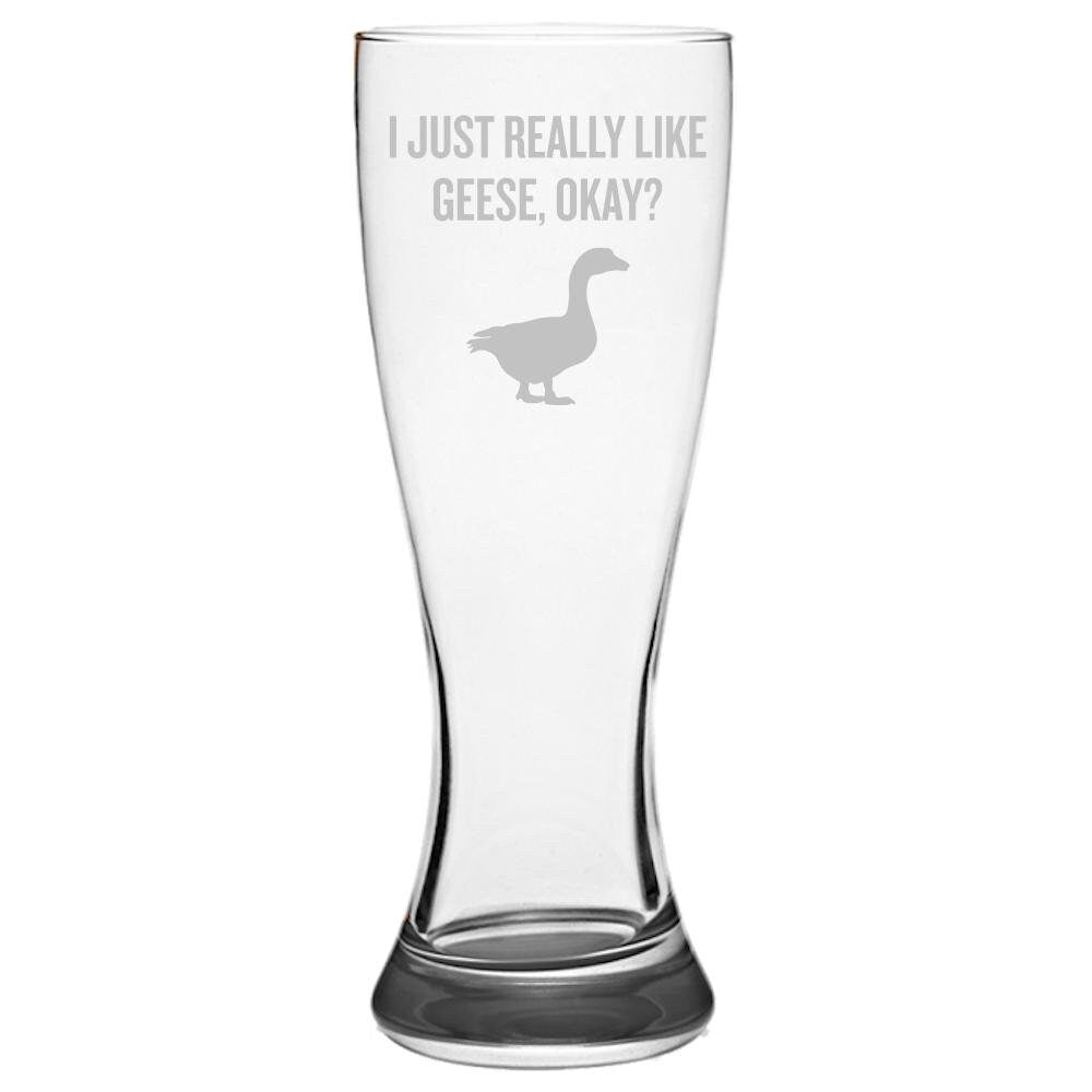Funny Goose Beer Glass Geese Pilsner Glass Goose Gifts Goose Lover Gifts I Just Really Like Geese Graphic Tee – Premium Graphic · Top Pick For Any Outfit