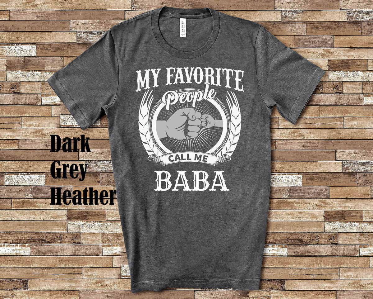 My Favorite People Baba fist bump Tshirt Long Sleeve Shirt Sweatshirt or Tank Top Persian Grandfather Father39s Day Christmas Birthday Gift Sweatshirt – Easygoing Wear · High-Quality Print