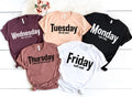 Funny Days of the Week Shirt Sarcastic Shirts Motivational Shirt Monday to Friday Shirts Matching Shirt Gift for Best Friend Graphic Tee – Bold Style · Top Pick For Any Outfit