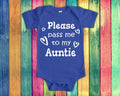 Pass Me To Auntie Cute Aunt Name Baby Bodysuit Tshirt or Toddler Shirt Special Gift or Pregnancy Announcement Graphic Tee – Warm & Stylish · Trending Graphic Apparel